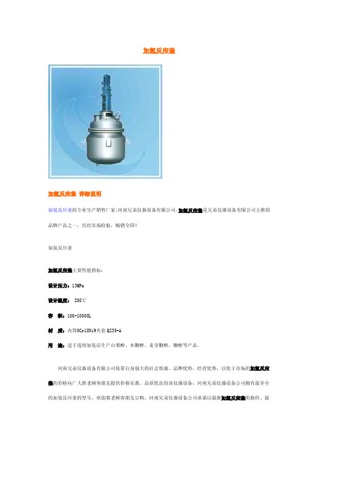 加氢反应釜