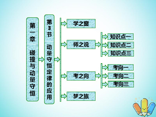 高中物理第一章碰撞与动量守恒第3节动量守恒定律的应用课件教科版