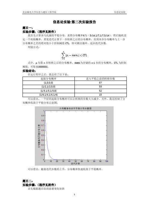 北京邮电大学信息论实验2