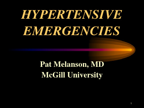 【高血压英文ppt课件】高血压急症Hypertensive-emergencies