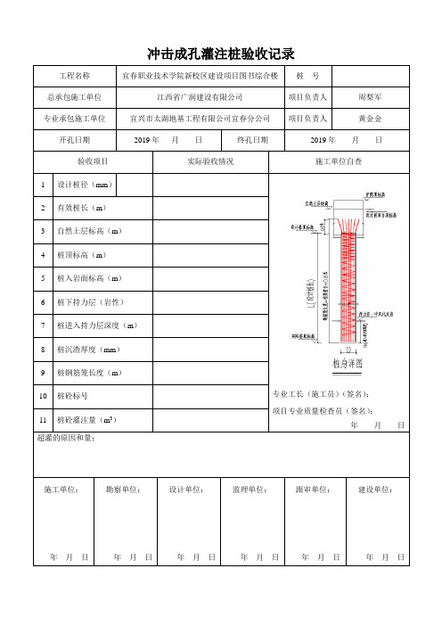 冲孔桩验收记录(一桩一表)(1)