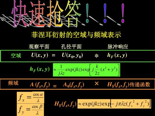 13-标量衍射理论5-夫琅和费衍射、衍射光