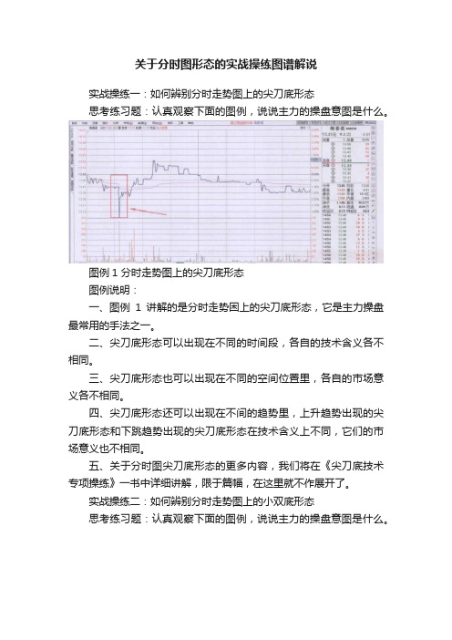 关于分时图形态的实战操练图谱解说