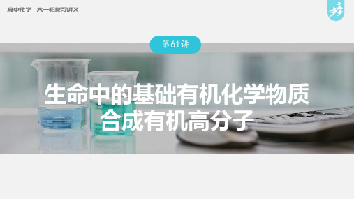 生命中的基础有机化学物质 合成有机高分子---2023年高考化学一轮复习(新高考)