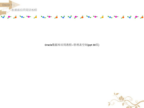 Oracle数据库应用教程--管理表空间(ppt 39页)_4050