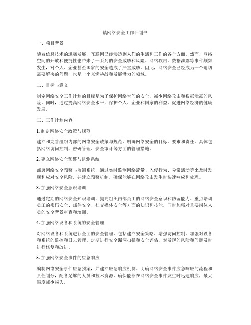 镇网络安全工作计划书