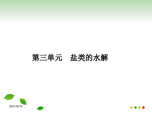 2012高考化学总复习精品课件：8-3盐类的水解(苏教版)