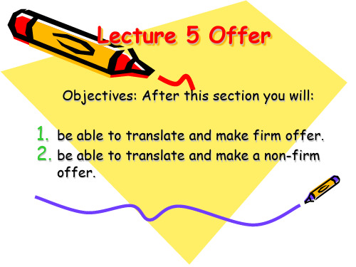 外贸英语函电2014.09 Lecture 5-s Offer Chpt4 全版