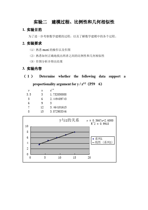 数学建模实验报告2浙江万里学院