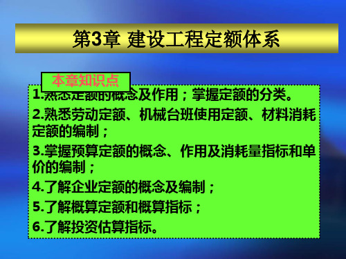 建设工程定额体系