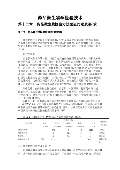 药品微生物学检验技术