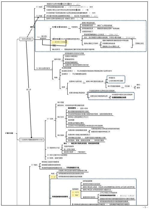 个人笔记 脑图 2024cpa审计 第2章  审计计划