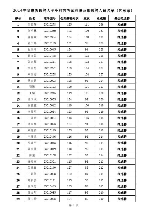 6大学生村官武威