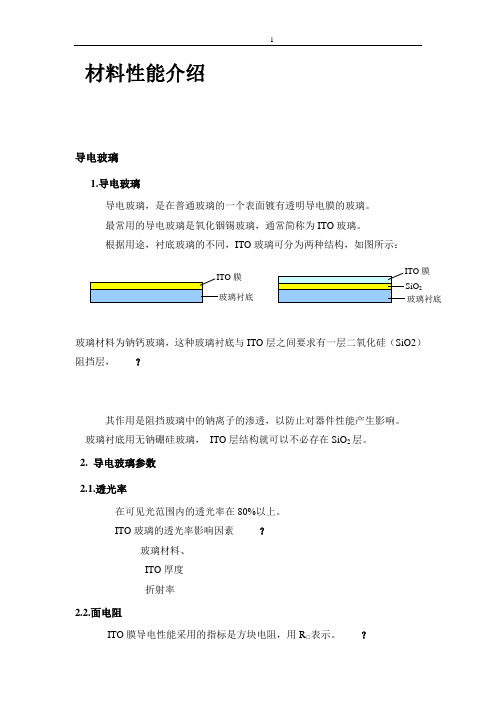 LCD材料性能介绍