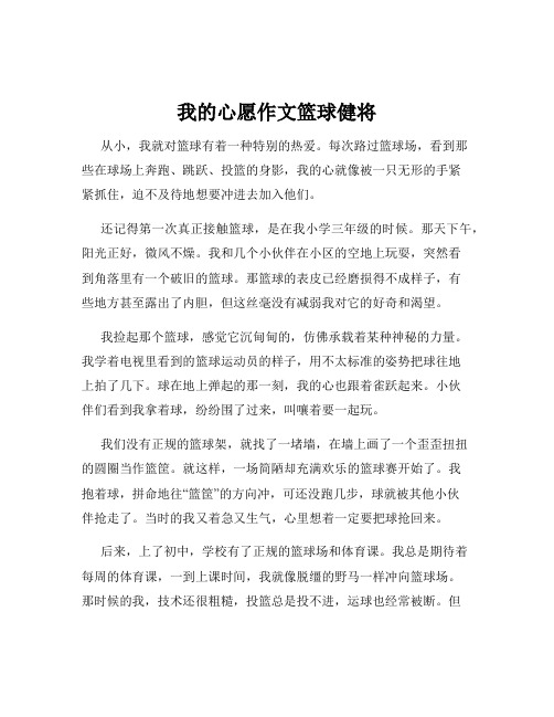 我的心愿作文篮球健将