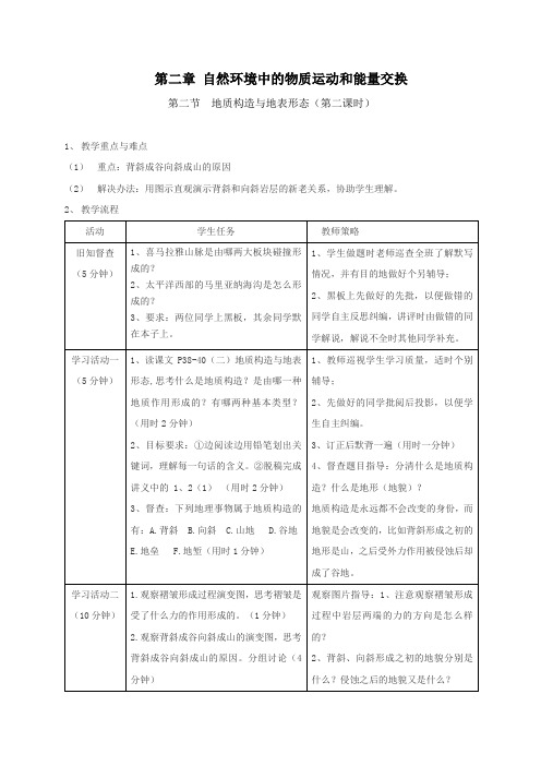 地球地表形态个性化教案