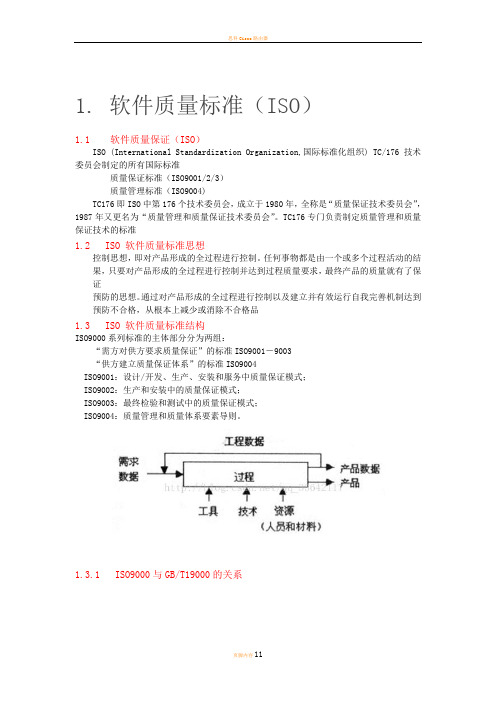 软件质量标准与测试依据和规范