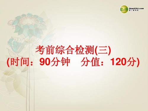 中考备战策略2014年中考化学总复习 第二部分 专题突破 考前综合检测三(含13年中考典例)课件 鲁教版