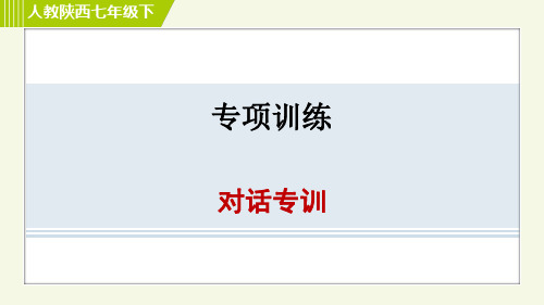 2024年人教版七年级下册英语期末复习专项训练——对话专训