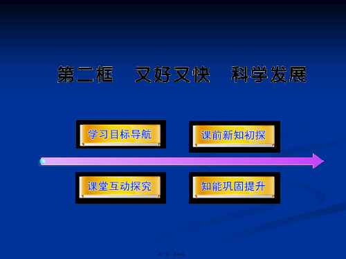 开学大礼包届高一政治同步课件又好又快科学发展必修