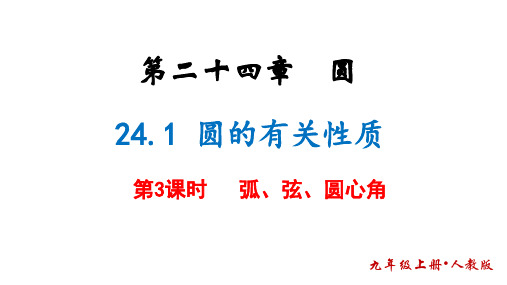 24.1 圆的有关性质(第3课时)课件2024-2025学年人教版数学九年级上册