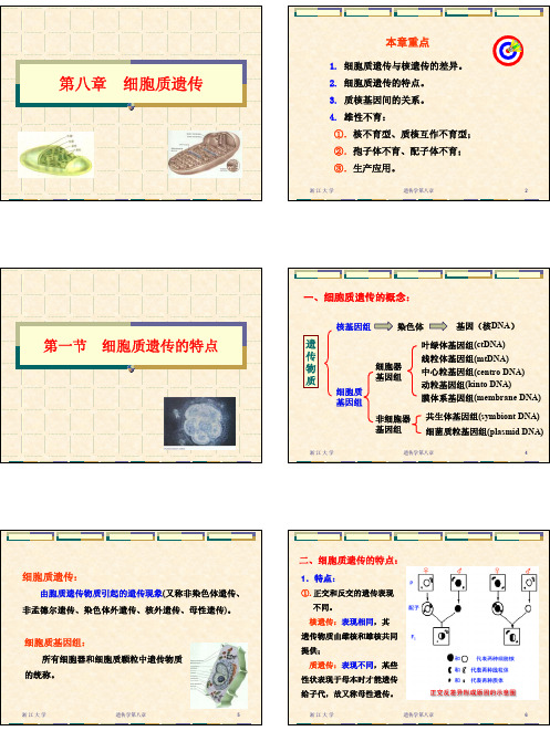 浙江大学    遗传学课件chpt8