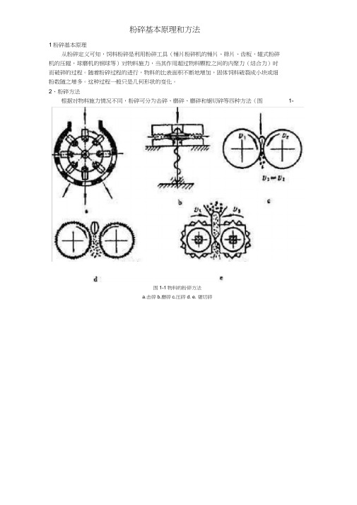 粉碎基本原理和方法