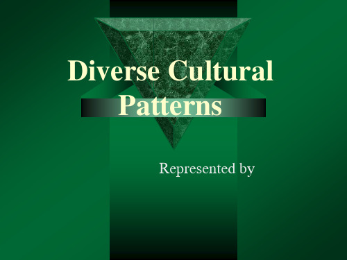 跨文化交际Diverse Cultural Patterns