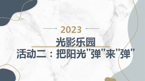 蒙沪版小学二上综合实践活动 光影乐园 活动二  把阳光”弹”来”弹”