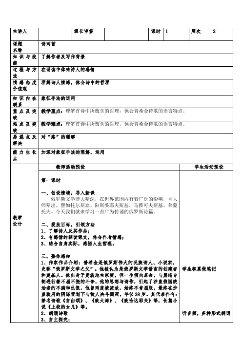 《外国诗两首》假如生活欺骗了你未选择的路初一语文优秀公开课课件