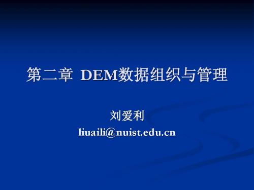 第二章  DEM数据组织与管理