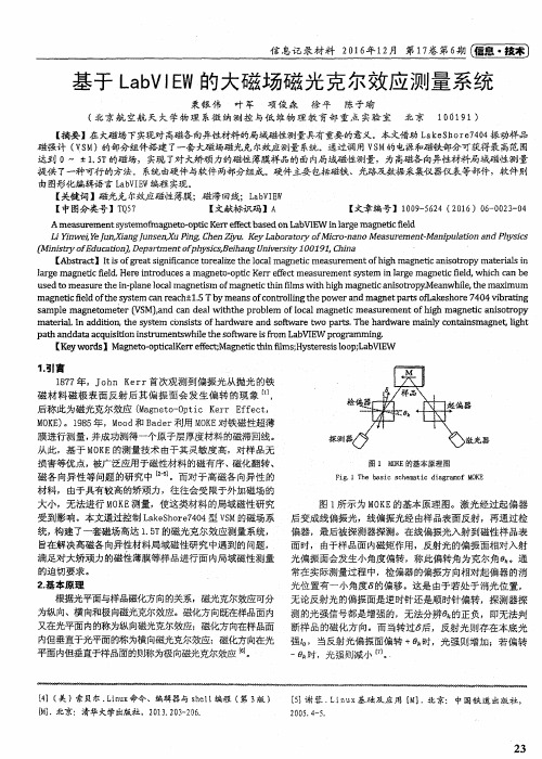 基于LabVIEW的大磁场磁光克尔效应测量系统