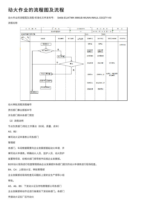 动火作业的流程图及流程