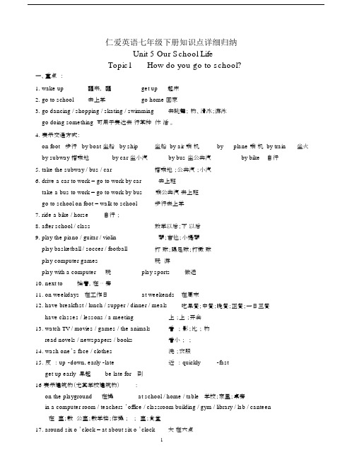 (完整)仁爱英语七年级下册知识点详细归纳,推荐文档.docx