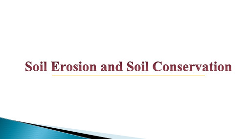 Soil Erosion and Soil Conservation