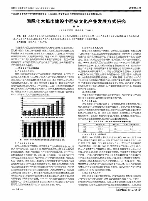 国际化大都市建设中西安文化产业发展方式研究