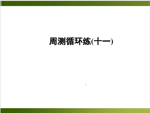 周测循环练(11) 讲练课件—八年级语文上册 部编版