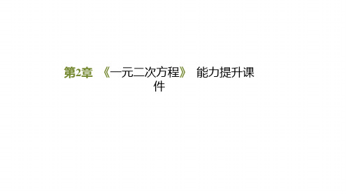 湘教版九年级上学期数学第2章 一元二次方程 能力提升习题课件共23张