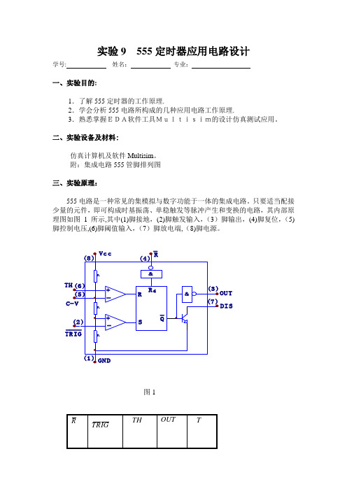 (Multisim数电仿真)555电路应用