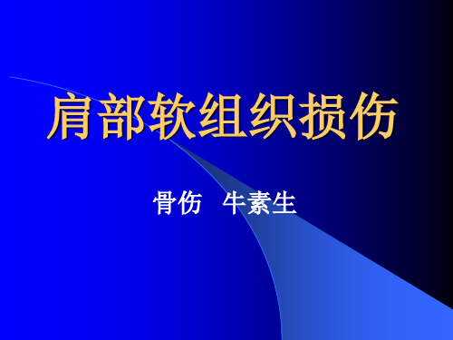 肩部软组织损伤