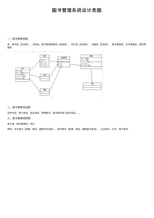 图书管理系统设计类图