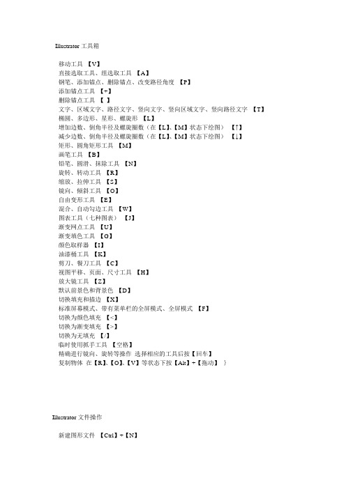 Illustrator快捷键完整版