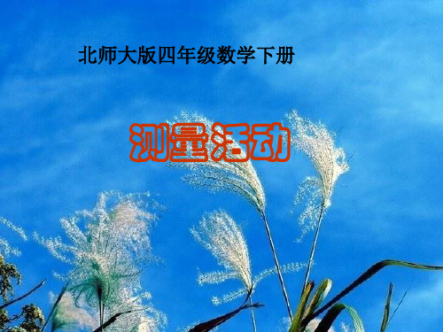 测量活动课件PPT下载北师大版四年级数学下册课件