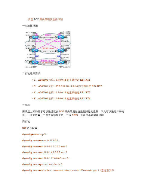 交换路由CCIE之路――BGP路由策略及选路控制