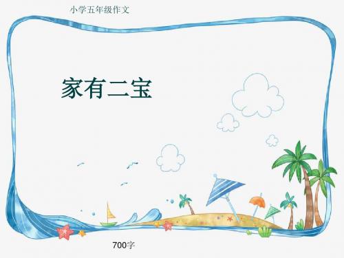 小学五年级作文《家有二宝》700字(共9页PPT)