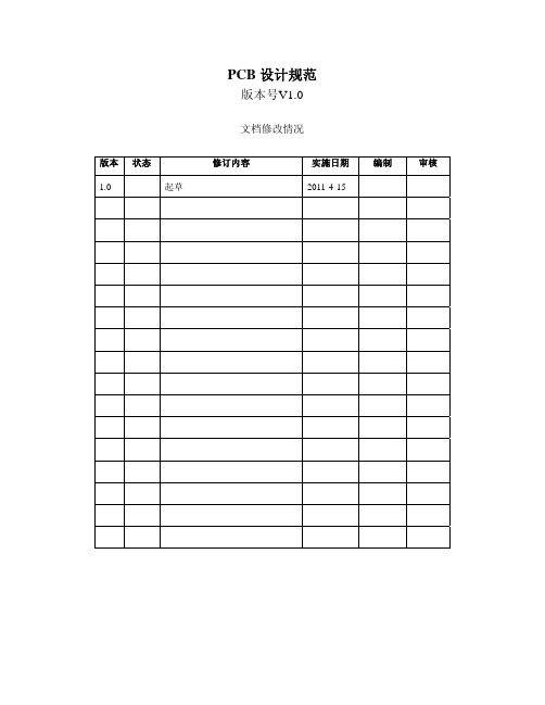 PCB设计规范V1.0