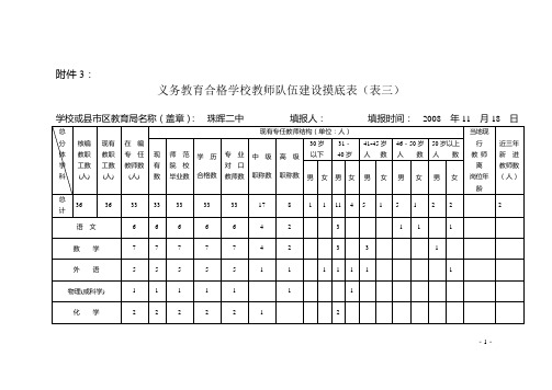 2008.11珠二师资摸底情况表(上报)