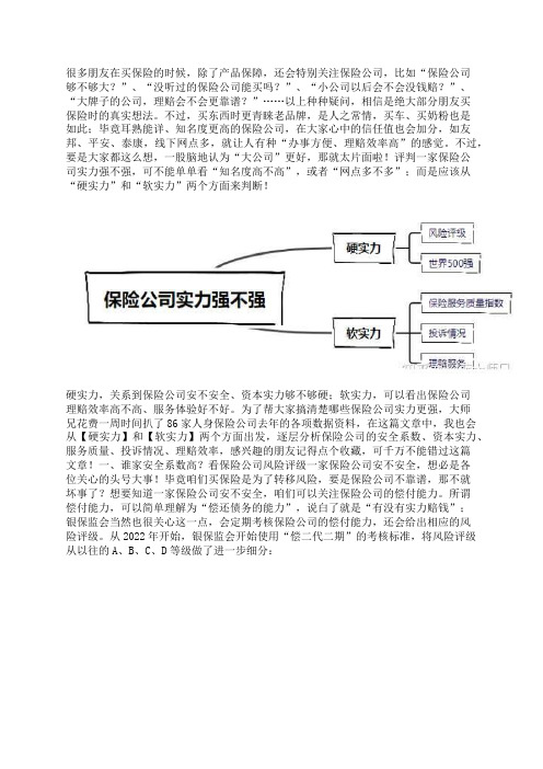 2023年保险公司十大排名