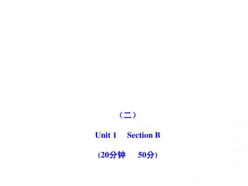 2011版初中英语新课标金榜学案配套课件：Unit 1 Section B能力提升练(人教版七上)