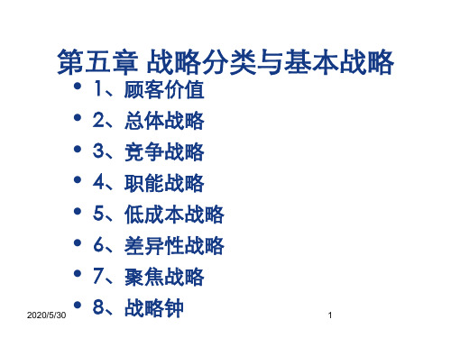 第五章  战略分类与基本战略   (《战略管理》PPT课件)